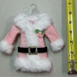 Holiday Time Pink and White Dress Ornament